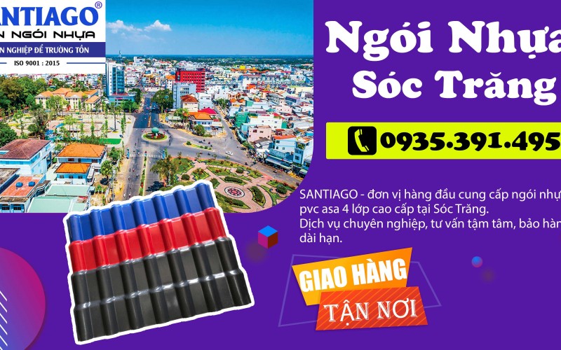 Ngói nhựa Sóc Trăng giá bao nhiêu? Vùng gió 9 xã, phường
