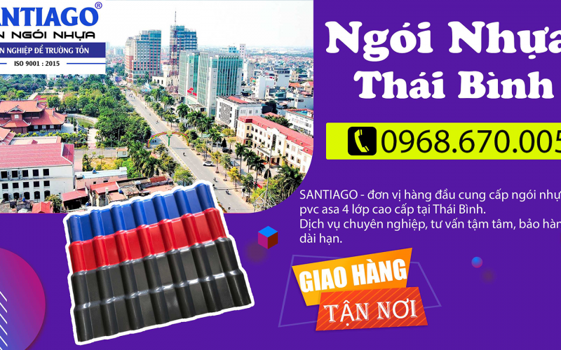 Ngói nhựa Thái Bình giá bao nhiêu? Vùng gió 15 xã, phường