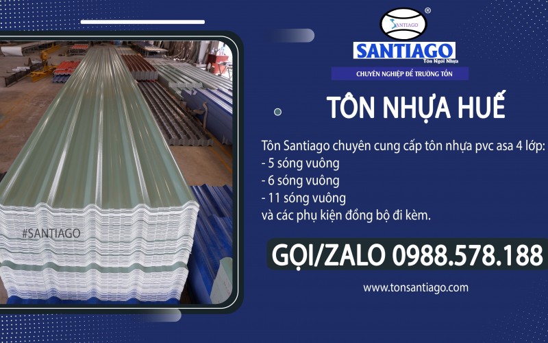 Tôn nhựa Huế giá bao nhiêu? Vùng gió 13 xã, phường