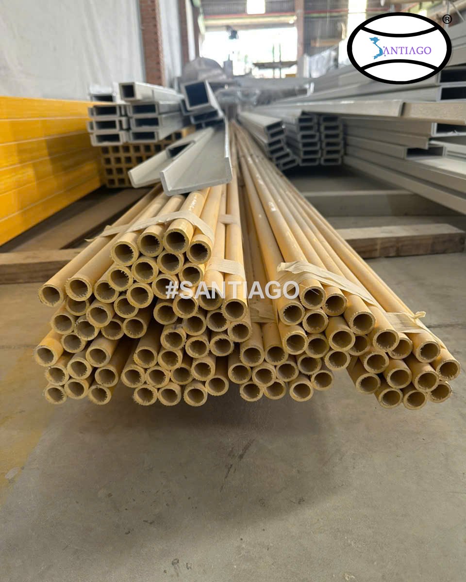 Bó ống tròn composite phi 34 tại kho Santiago FRP