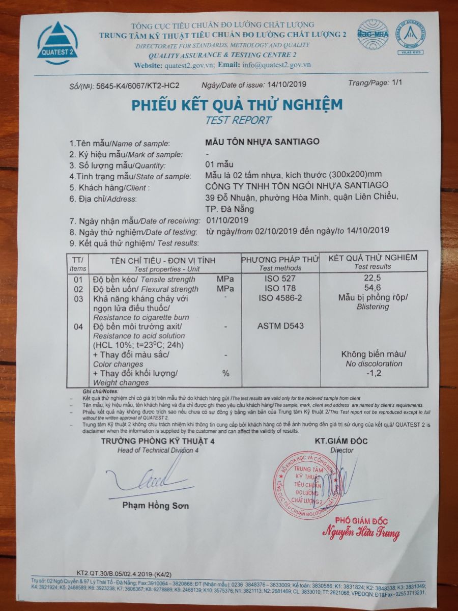 độ bền tôn nhựa bắc ninh