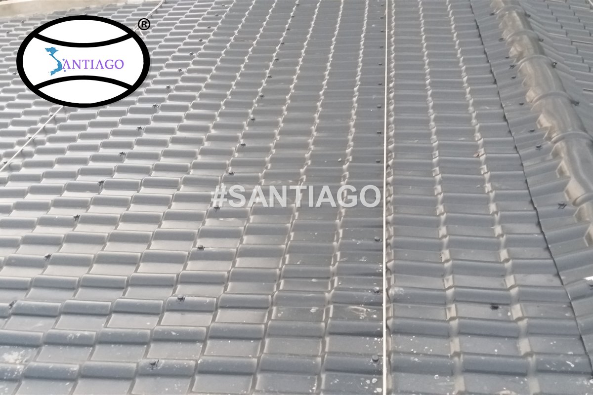 Mái ngói nhựa màu xám
