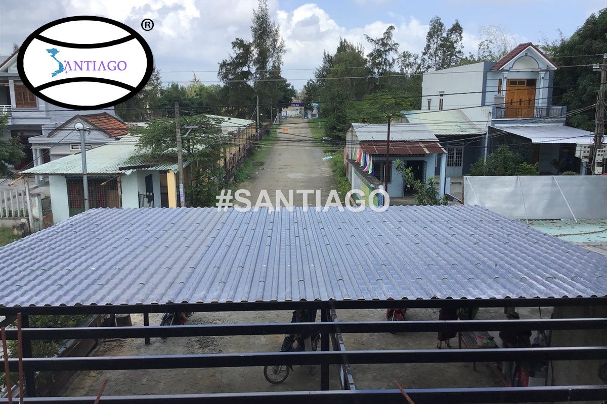 Mái ngói nhựa xám một mặt ở Điện Bàn