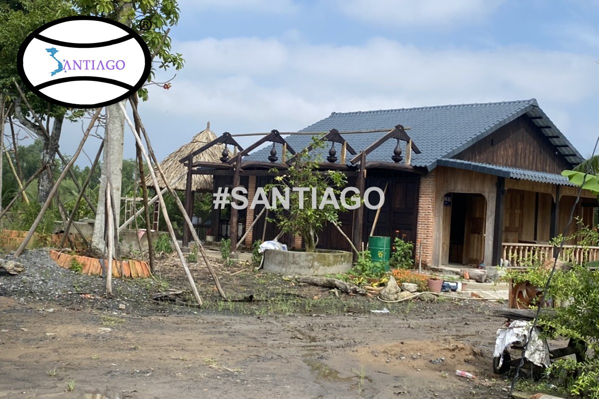 Nhà gỗ hai lớp mái lợp ngói nhựa