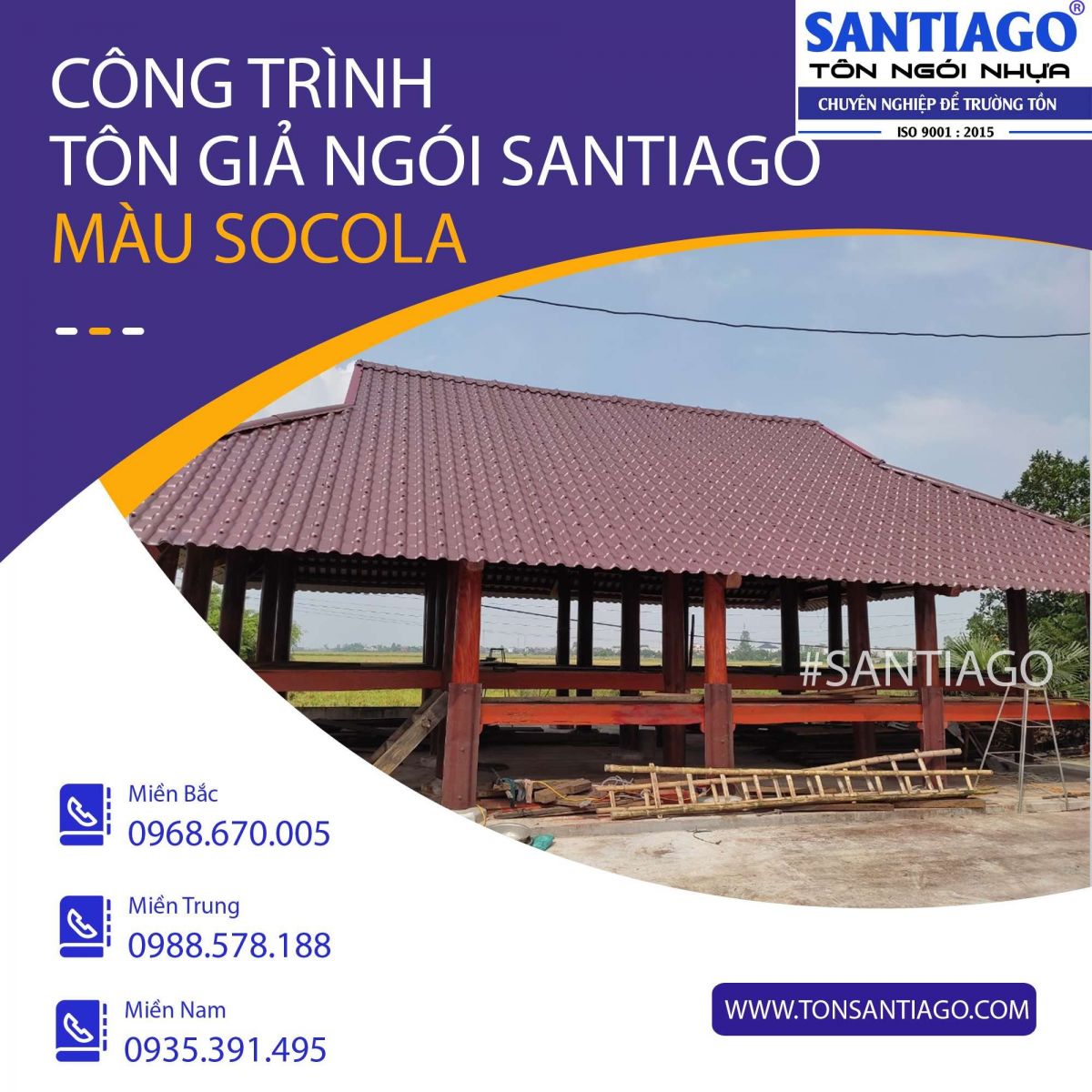 tôn giả ngói màu nâu huế
