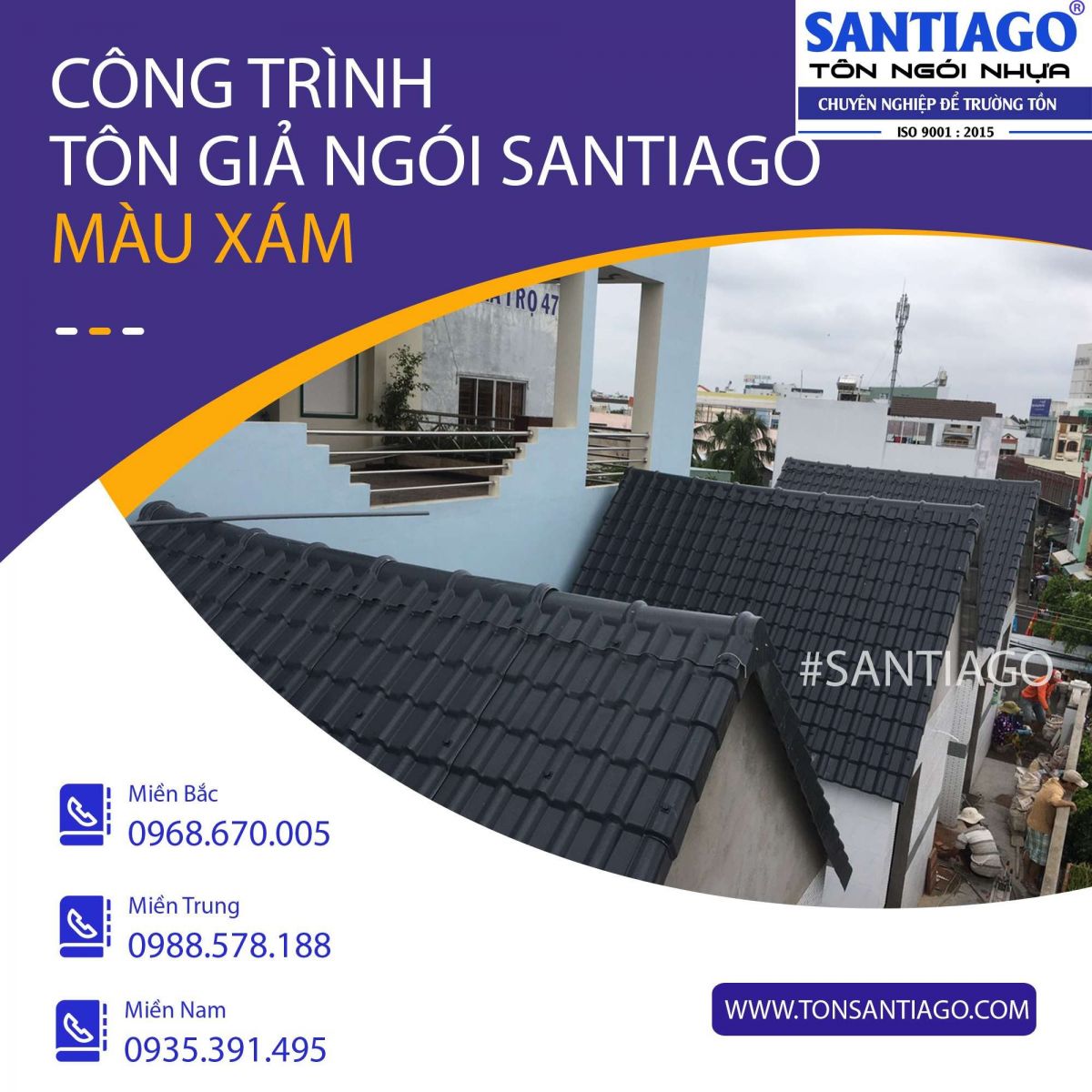 tôn giả ngói màu xám huế