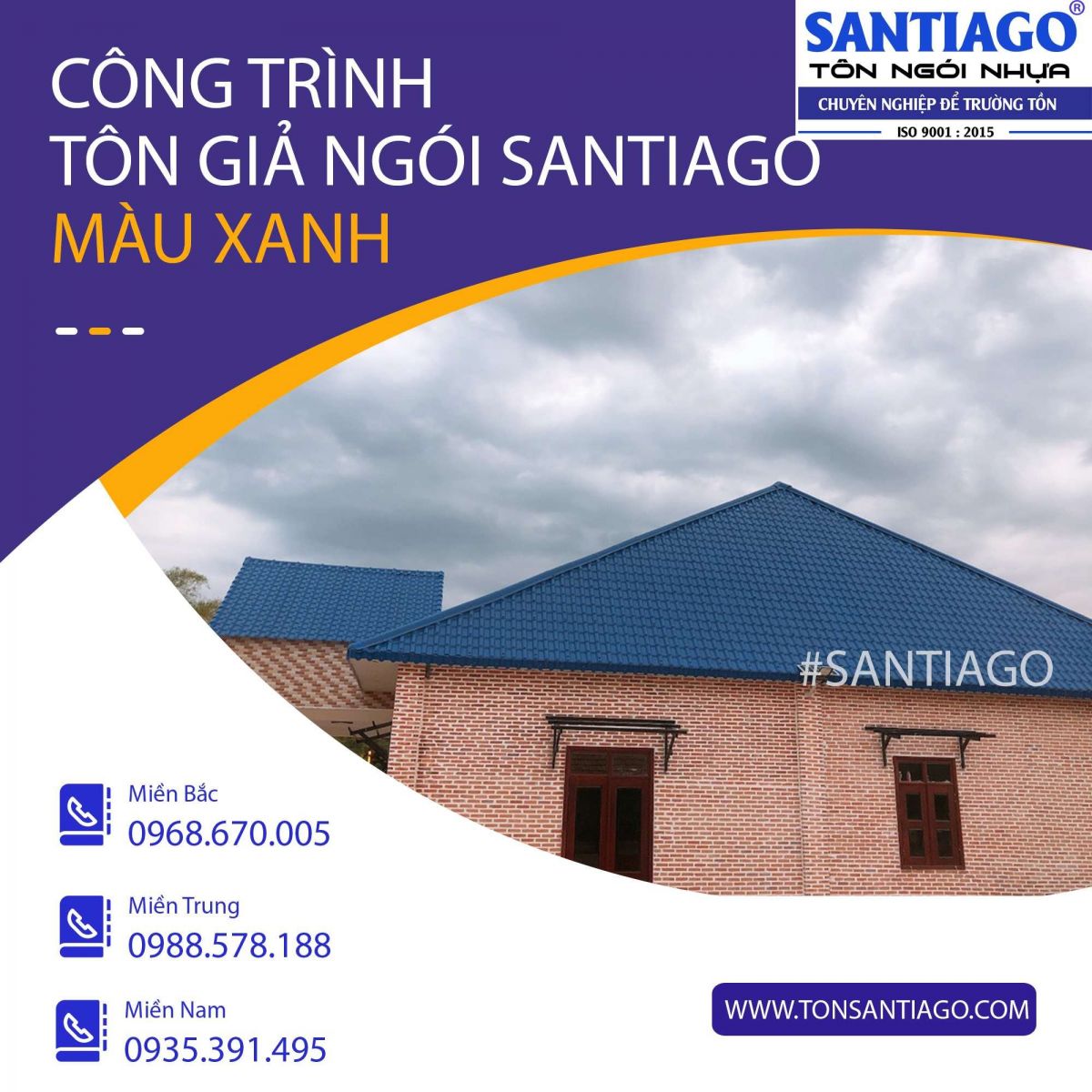 tôn giả ngói màu xanh huế