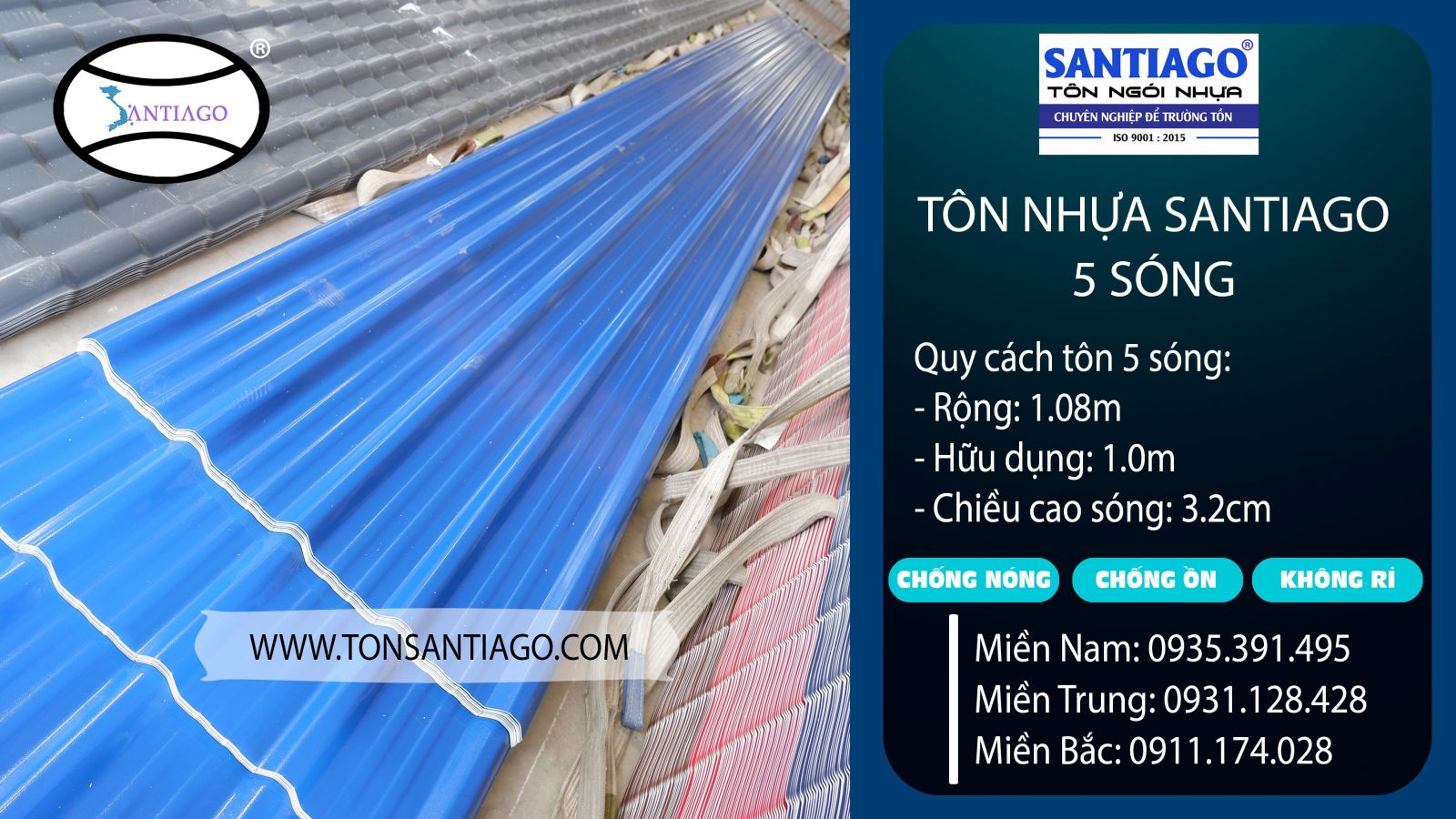 tôn nhựa 5 sóng bình thuận