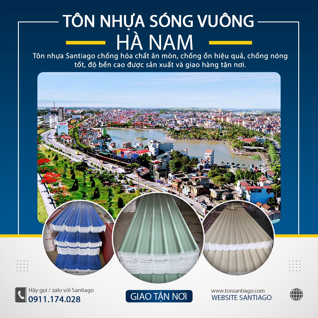 tôn nhựa pvc asa santiago hà nam giao tận nơi