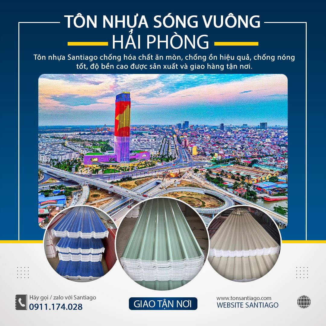 tôn nhựa pvc asa santiago hải phòng giao tận nơi