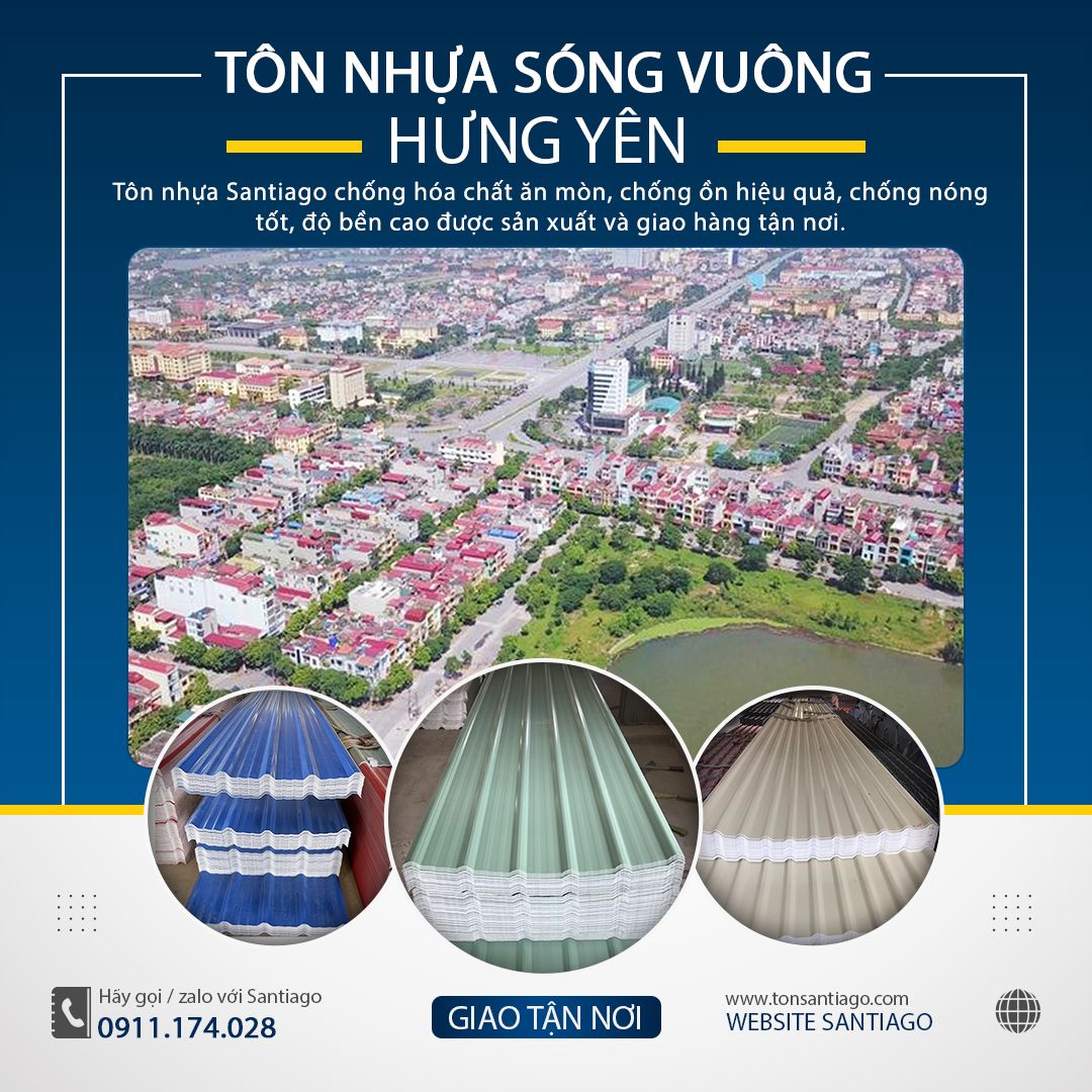 tôn nhựa pvc asa santiago hưng yên giao tận nơi