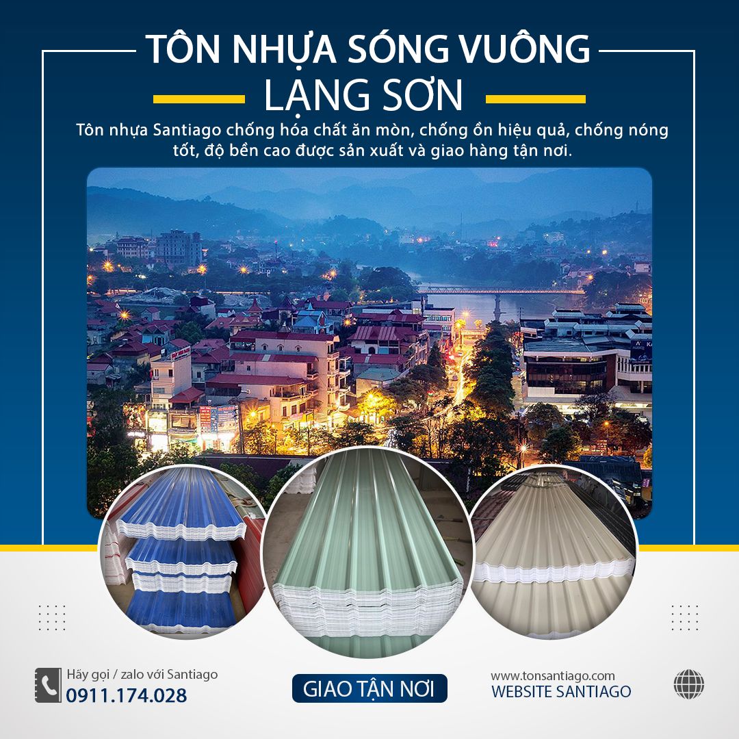 tôn nhựa pvc asa santiago lạng sơn giao tận nơi