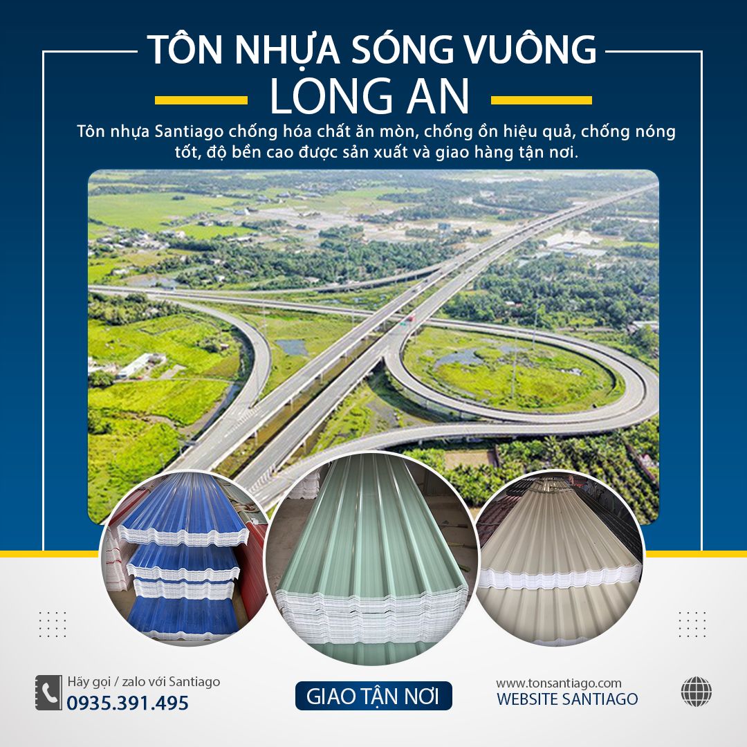 tôn nhựa pvc asa santiago long an giao tận nơi