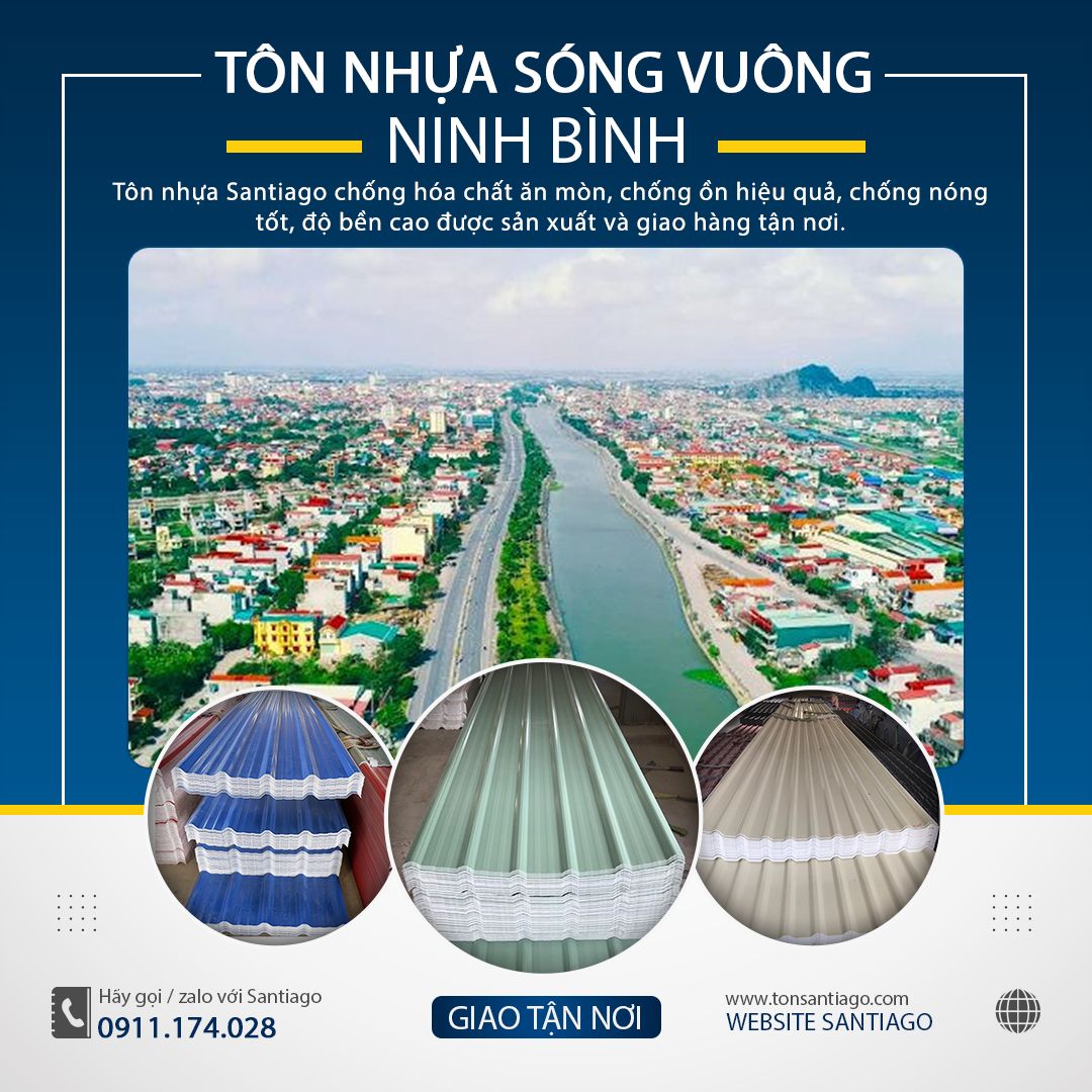 tôn nhựa pvc asa santiago ninh bình giao tận nơi