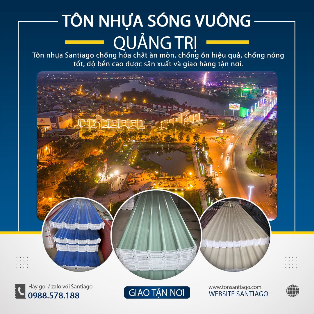 tôn nhựa pvc asa santiago quảng trị giao tận nơi