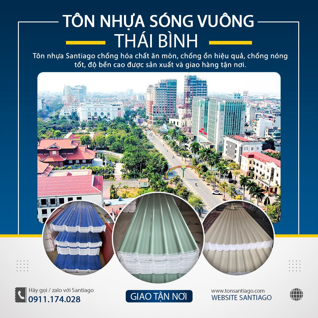 tôn nhựa pvc asa santiago thái bình giao tận nơi