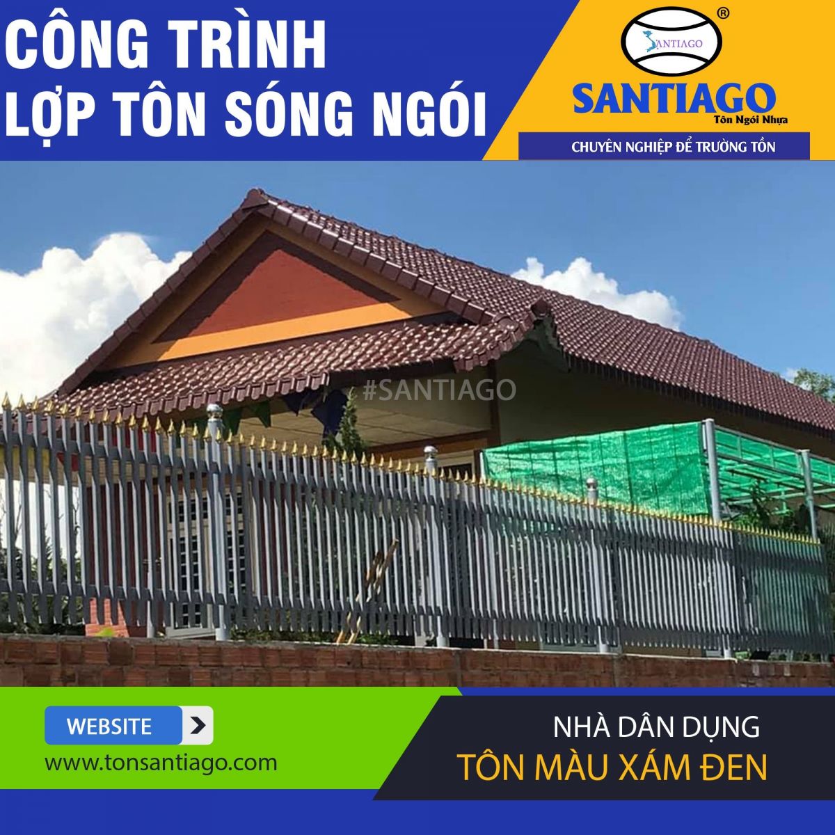tôn sóng ngói màu nâu yên bái