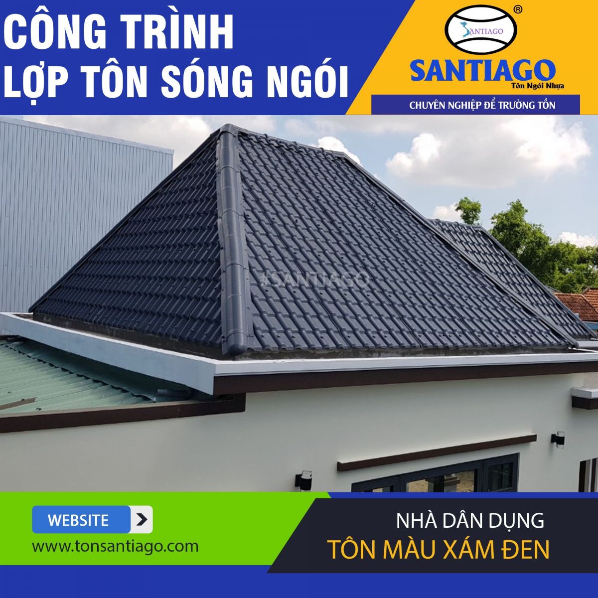 tôn sóng ngói màu xám lông chuột tây ninh