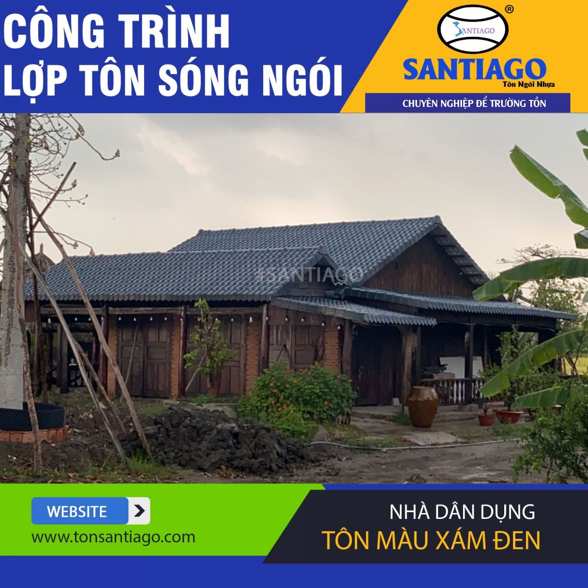 tôn sóng ngói xám lông chuột kon tum